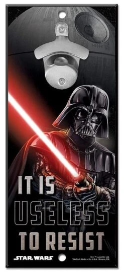 WinCraft Star Wars Bottle Opener 13" X 5" Wooden Signs -Golf Club Sales Star Wars bottle opener Vader Episode 4