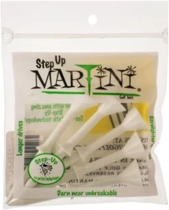 Martini Tees - Step Up Tees -Golf Club Sales StepUp White