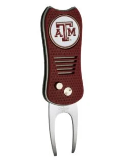Team Golf Retractable Switchblade Switchfix Divot Tool Ball Marker - NCAA -Golf Club Sales TexasAM Aggies Switchfix 44448 152