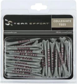 WinCraft Team Effort Collegiate Golf Tees 40 Pack -Golf Club Sales Texas A M Aggies Tees