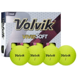 Volvik Vivid Soft Matte Urethane Golf Balls -Golf Club Sales Vivid Soft Yellow