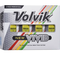Volvik Vivid Matte Finish Golf Balls - Dozen -Golf Club Sales Vivid Y