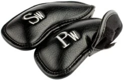 Volf Golf Black Synthetic Leather Iron Covers Set 13 Volf Golf Black Synthetic Leather Iron Covers Set -Golf Club Sales VolfGolfHeadcover BlackLeatherIrons5