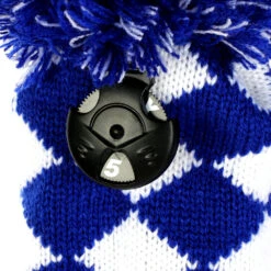 Volf Golf Knit Blue White Diamond Headcover Set -Golf Club Sales VolfGolfHeadcovers KnitBlueSet5