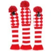 Volf Golf Knit Red White Diamond Headcover Set -Golf Club Sales VolfGolfHeadcovers KnitRedSet0