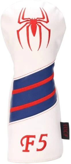 Volf Golf Red White Blue Leather Spider Headcovers -Golf Club Sales VolfGolfHeadcovers SpiderFairway 5
