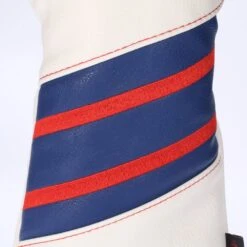 Volf Golf Red White Blue Leather Spider Headcovers -Golf Club Sales VolfGolfHeadcovers SpiderWoodsSets2