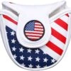 Volf Golf Red White Blue Synthetic Leather USA Mallet Putter Cover -Golf Club Sales VolfGolfHeadcovers USAMalletPutter0