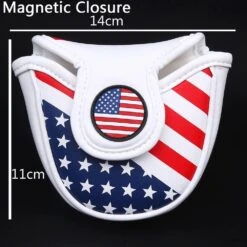 Volf Golf Red White Blue Synthetic Leather USA Mallet Putter Cover 15 Volf Golf Red White Blue Synthetic Leather USA Mallet Putter Cover -Golf Club Sales VolfGolfHeadcovers USAMalletPutter1