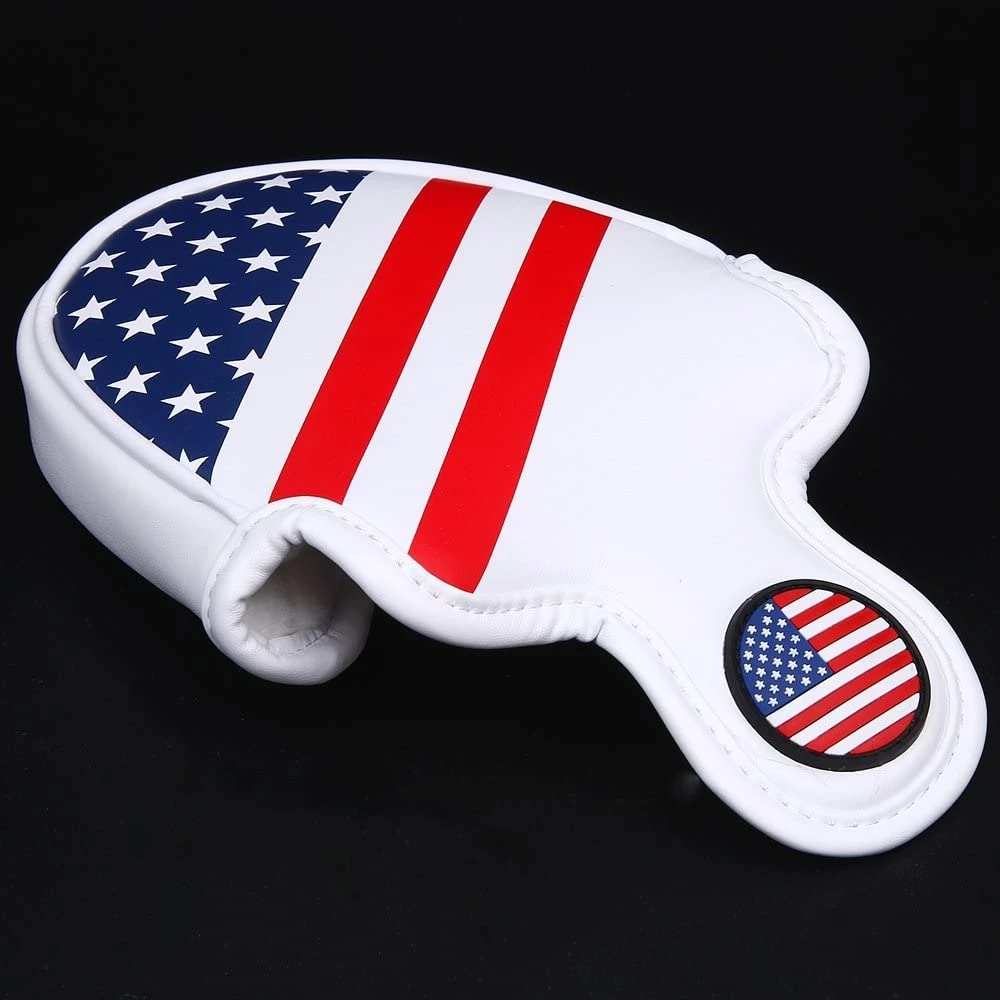 Volf Golf Red White Blue Synthetic Leather USA Mallet Putter Cover 6 Volf Golf Red White Blue Synthetic Leather USA Mallet Putter Cover - Image 4