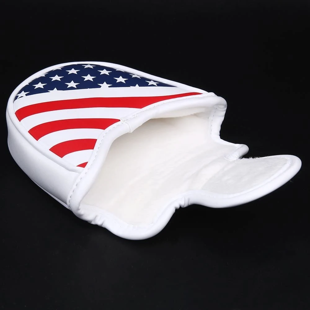 Volf Golf Red White Blue Synthetic Leather USA Mallet Putter Cover 7 Volf Golf Red White Blue Synthetic Leather USA Mallet Putter Cover - Image 5