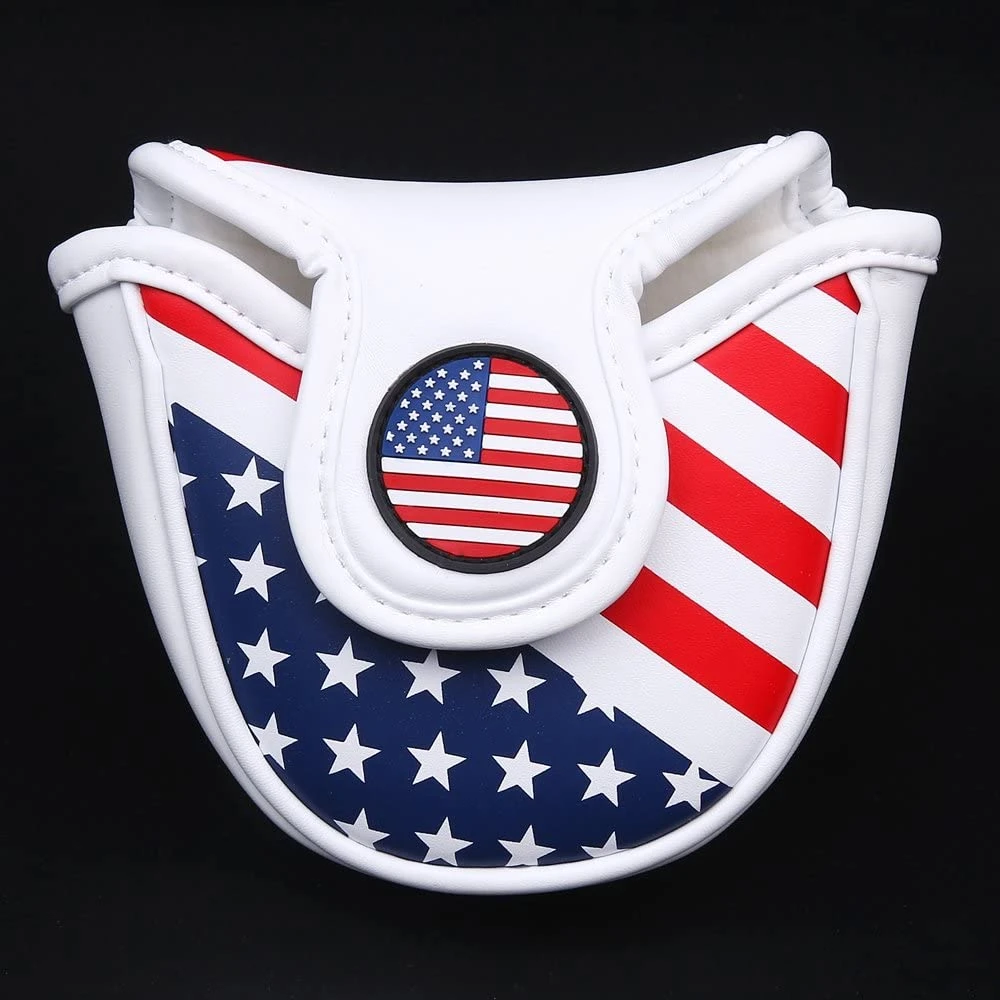 Volf Golf Red White Blue Synthetic Leather USA Mallet Putter Cover 8 Volf Golf Red White Blue Synthetic Leather USA Mallet Putter Cover - Image 6