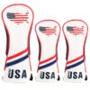 Volf Golf Red White Blue Leather USA Headcovers -Golf Club Sales VolfGolfHeadcovers USASET0