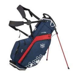 Wilson Staff Golf Feather Lite FL Stand Carry Bags -Golf Club Sales WGB5705NA WS FEATHER NARDWH bag with strap and open stand