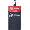 Wilson Staff Microfiber Trifold Golf Towel 16" X 21" Black -Golf Club Sales WIlsonTriFoldTowelBlack 0