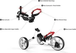 Clicgear Golf 3-Wheel Push Cart Model 4.0 29 Clicgear Golf 3-Wheel Push Cart Model 4.0 -Golf Club Sales White 2