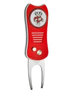 Team Golf Retractable Switchblade Switchfix Divot Tool Ball Marker - NCAA -Golf Club Sales Wisconsin Badgers Switchfix 44448 159