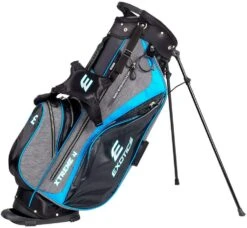 Tour Edge Exotics Xtreme 4 Stand Bags -Golf Club Sales Xtreme 4 Carry Bag Gray Scratch Plaid Blue
