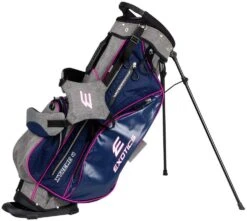 Tour Edge Exotics Xtreme 4 Stand Bags -Golf Club Sales Xtreme 4 Carry Bag Navy Scratch Plaid Pink