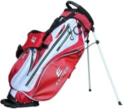 Tour Edge Exotics Xtreme 4 Stand Bags -Golf Club Sales Xtreme 4 Carry Bag Red White