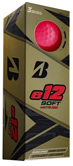 Bridgestone Golf E12 Soft Golf Balls -Golf Club Sales e12 Soft Matt Red Sleeve cadd919e 1c5f 4085 80f6 b373c9fb2f82