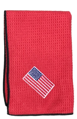 Joseph Elliott USA Embroidered Flag 18" X 18" Micro Fiber Towels -Golf Club Sales je11