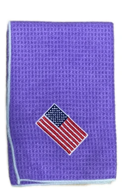Joseph Elliott USA Embroidered Flag 18" X 18" Micro Fiber Towels -Golf Club Sales je3