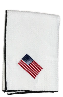 Joseph Elliott USA Embroidered Flag 18" X 18" Micro Fiber Towels -Golf Club Sales je6