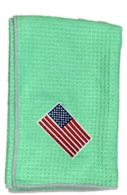 Joseph Elliott USA Embroidered Flag 18" X 18" Micro Fiber Towels -Golf Club Sales je7