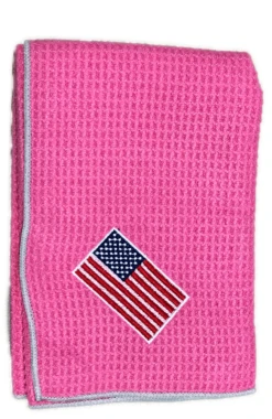 Joseph Elliott USA Embroidered Flag 18" X 18" Micro Fiber Towels -Golf Club Sales je8