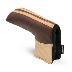 Sahara Retro Vintage Blade Putter Headcovers -Golf Club Sales retro putter hc brown tan